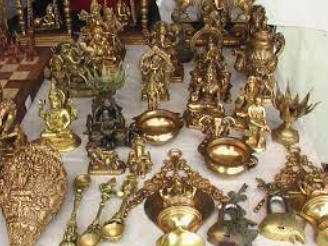 Brass Metal Lamps, Bells and Utensils/ Otim Kaam  of Goa
