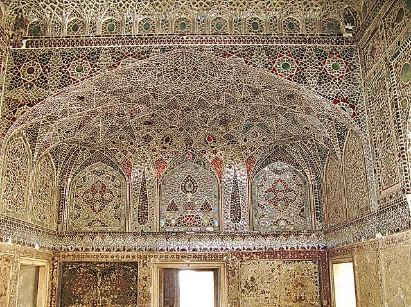 Mirror Decorations on Plaster and Lac of Pakistan